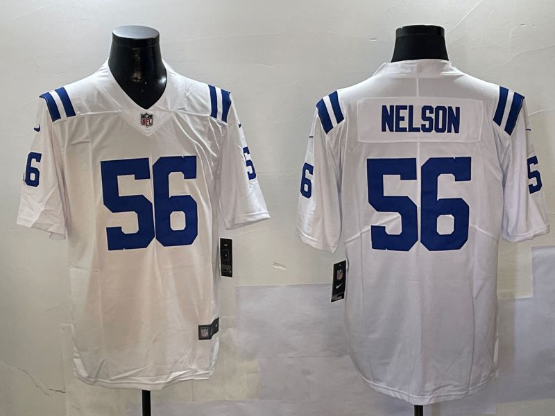 Men Indianapolis Colts #56 Nelson White Second generation 2024 Nike Limited NFL Jersey style 0108